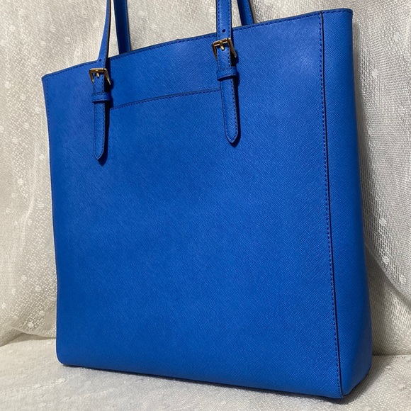 *SOLD*MICHAEL Michael Kors Jet Set Travel LG NS Saffiano Leather Tote In Blue - Picture 7 of 15
